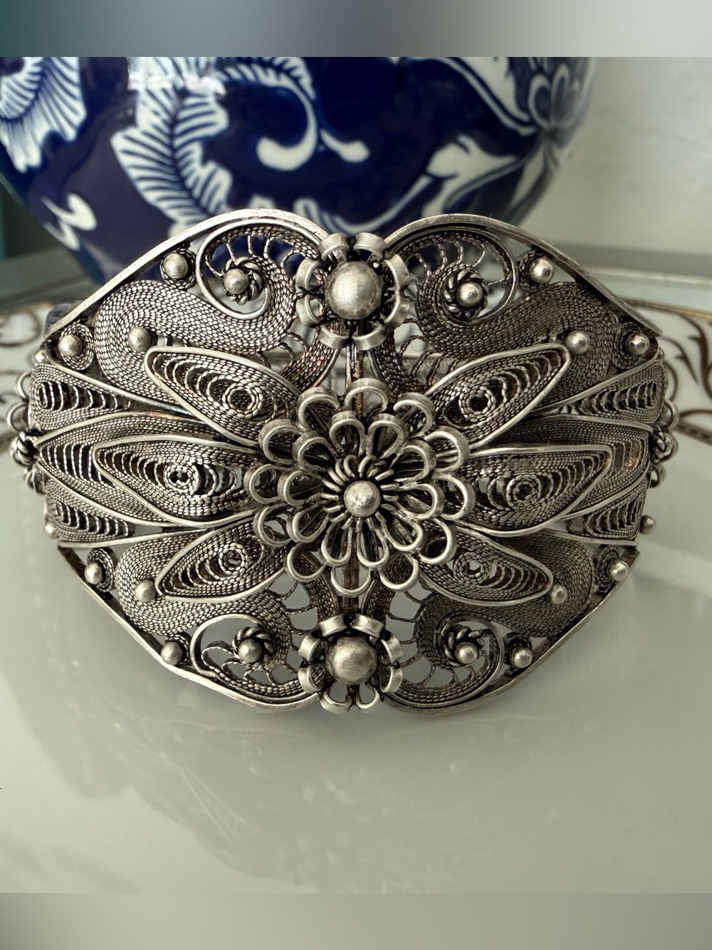 Turkish Filigree “Telkari” 925 Silver Cuff